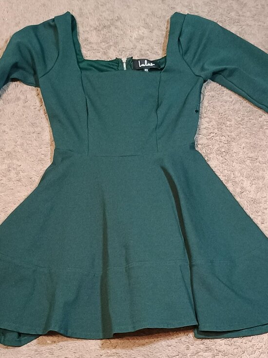 Lulus Dresses & Skirts - Lulus/Skater Dress/Womens XS/Hunter Green/Spinning Around Mini Date Night Cottag